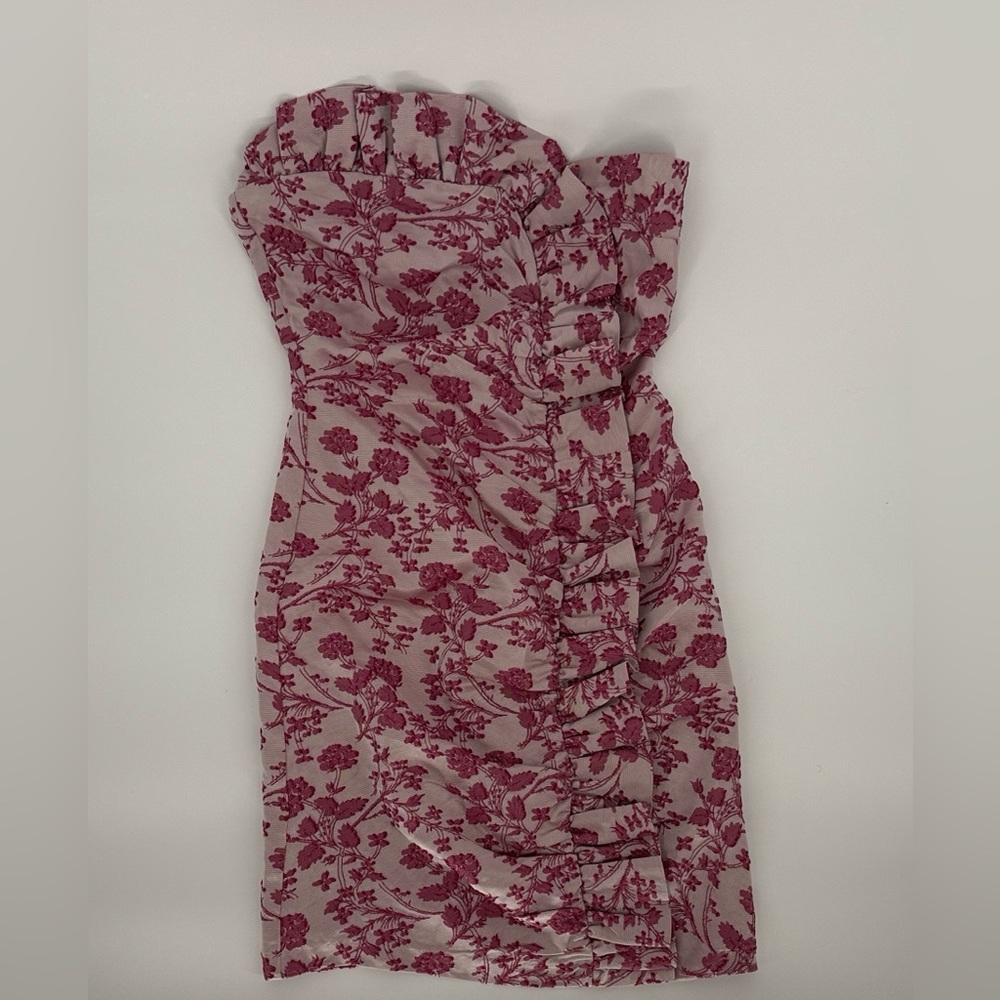 Likely Lora Strapless Floral Mini Dress Ruffle Sz. 2